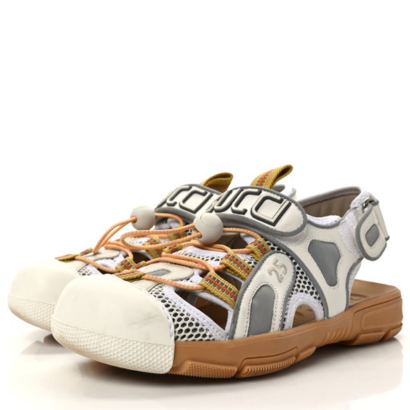 Stylish women Gucci Sandals - White and Tan - Picture 1 of 7